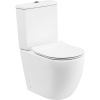 Унитаз-компакт BelBagno Amanda BB051CPR безободковый, крышка BB2034SC с микролифтом, бачок BB051T