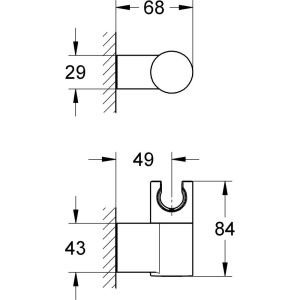 Настенный держатель Grohe Rainshower 27055000