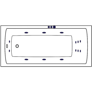 Купить Акриловая ванна Excellent Aquaria WAEX.AQU17.SMART 170x75 см, с гидромассажем, с каркасом, со сливом-переливом в Москве с доставкой Акриловая ванна Excellent Aquaria WAEX.AQU17.SMART 170x75 см, с гидромассажем, с каркасом, со сливом-переливом