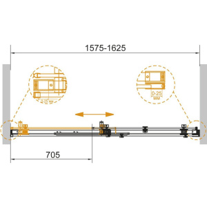Душевая дверь в нишу Cezares Stylus Soft BF 1 160 C Cr