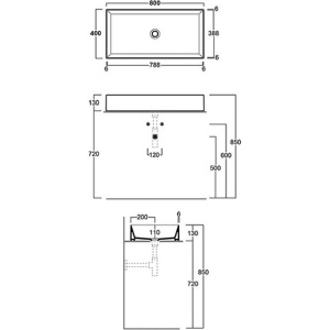 Раковина Simas Agile AG80 bi белая