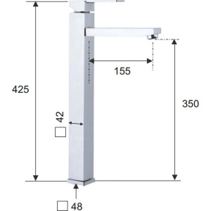 Смеситель для раковины Remer Qubika Q11LXL