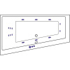 Акриловая ванна Excellent Sfera Slim WAEX.SFL17S.SMART L 170x100 см, угловая, с гидромассажем, с каркасом, со сливом-переливом, асимметричная