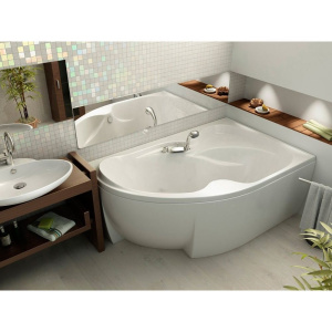 Акриловая ванна Акватек Вега VEG170-0000083 R 170x105 см, угловая, с каркасом, с экраном, со сливом-переливом, асимметричная