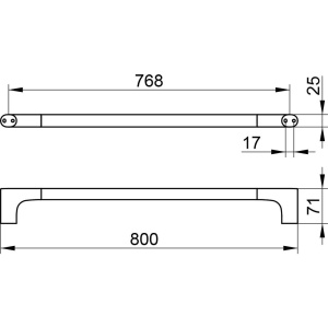 Полотенцедержатель Keuco Edition 400 11501 80 см, хром