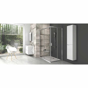 Душевая дверь для уголка Ravak Blix BLRV2K-90 1XV70C00Z1 90х90х190 профиль блестящий/стекло Transparent