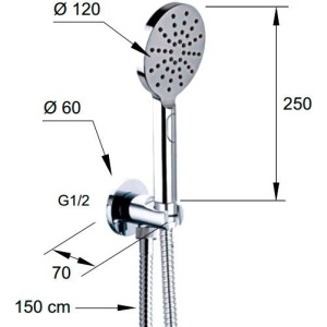 Купить Душевой гарнитур Remer 337M318MP в Москве с доставкой Душевой гарнитур Remer 337M318MP