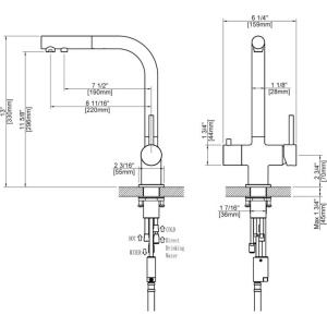 Смеситель для кухни Timo Saona 2356/18FL черное золото