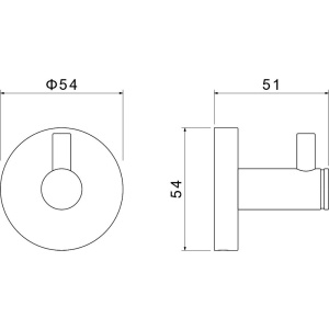 Крючок Акватек Европа AQ4101MB матовый черный