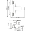 Смеситель для ванны с душем Wasserkraft Salm 2701
