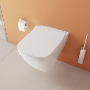 Комплект Унитаз подвесной VitrA Integra Square белый глянцевый + Крышка с микролифтом, петли хром + Инсталляция VitrA V-Fix Core + Кнопка смыва Root R 740-2280 хром