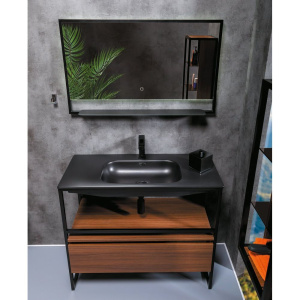 Купить Тумба с раковиной Armadi Art Loft 120 dark wood, напольная в Москве с доставкой Тумба с раковиной Armadi Art Loft 120 dark wood, напольная