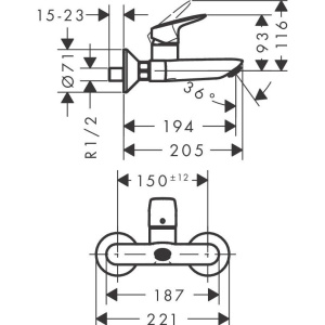 Смеситель для раковины Hansgrohe Logis 71225000