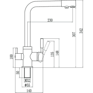 Смеситель для кухни Savol S-L1801Q