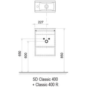 Дверь для тумбы под раковину Ravak SD — 400 R Classic X000000421 (правая)