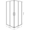 Душевой уголок Artemis Amata 90х90, профиль матовый хром
