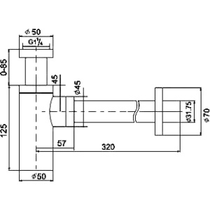 Сифон для раковины Boheme 609-NB, nickel brush