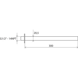 Кронштейн для верхнего душа Ravak 704.00