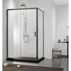 Душевая дверь в нишу Акватек AQ ARI RA 10020BL 100 см, профиль черный матовый