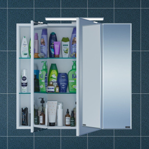 Зеркало-шкаф СаНта Стандарт 80 фацет, свет