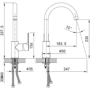Смеситель для кухни IDDIS Cuba CU1BNJ0I05