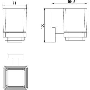 Стакан Timo Selene 10033/00 chrome