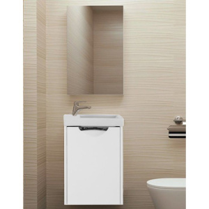 Тумба с раковиной Vod-Ok Бридж 40 белая, с ручкой Лира