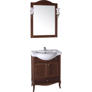 Купить Зеркало ASB-Woodline Салерно 65 орех антикварный, с подсветкой и полкой в Москве с доставкой Зеркало ASB-Woodline Салерно 65 орех антикварный, с подсветкой и полкой