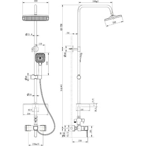 Душевая стойка Lemark Evitta LM0560C