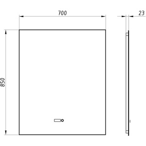 Купить Зеркало ASB-Mebel Оскар 70 с подсветкой и часами в Москве с доставкой Зеркало ASB-Mebel Оскар 70 с подсветкой и часами