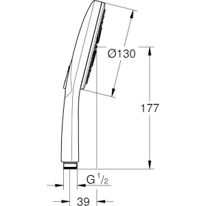 Душевая лейка Grohe Rainshower SmartActive 26544LS0 белая луна