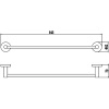 Полотенцедержатель Savol 87 S-508724 одинарный, 50 см