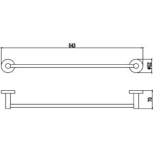Полотенцедержатель Savol 87 S-508724 одинарный, 50 см