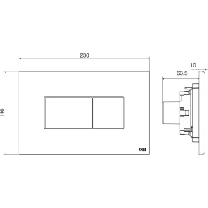 Кнопка смыва OLI Karisma 641001 белая
