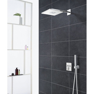 Термостатический смеситель Grohe Grohtherm SmartControl 29157LS0, для душа, moon white