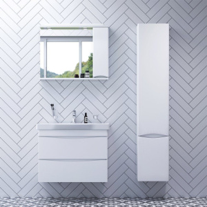 Купить Тумба с раковиной AM.PM Like 80 подвесная, белый глянец в Москве с доставкой Тумба с раковиной AM.PM Like 80 подвесная, белый глянец