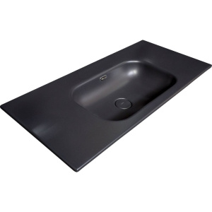 Тумба с раковиной Armadi Art Vallessi Avangarde Piazza 100 черная, с раковиной-столешницей