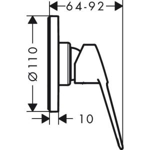 Купить Смеситель для душа Hansgrohe Novus Loop 71361000 в Москве с доставкой Смеситель для душа Hansgrohe Novus Loop 71361000