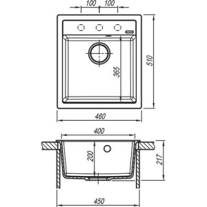 Купить Мойка кухонная Florentina Липси 460 антрацит в Москве с доставкой Мойка кухонная Florentina Липси 460 антрацит