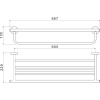 Полка для полотенец Aquatek Оберон AQ4215CR хром