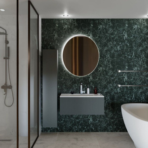 Тумба с раковиной La Fenice Terra 80 серая