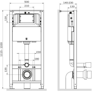 Система инсталляции для унитазов AM.PM Pro I012704.9001 с клавишей Pro L, белый