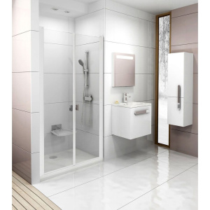 Душевая дверь в нишу Ravak Chrome CSDL2-100 Transparent, профиль белый