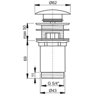 Купить Донный клапан Ravak Runway X01748 Click-Clack черный матовый в Москве с доставкой Донный клапан Ravak Runway X01748 Click-Clack черный матовый