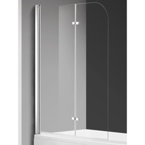 Шторка на ванну AQUAme AQM2852B 120х140, профиль хром