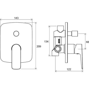 Купить Смеситель для ванны с душем Ravak Classic CL 061.00 в Москве с доставкой Смеситель для ванны с душем Ravak Classic CL 061.00