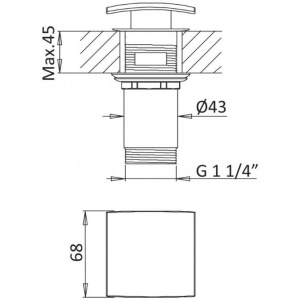 Смеситель для раковины Cezares Porta LC NOP