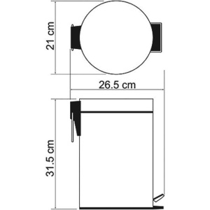 Купить Мусорное ведро Wasserkraft K-635 5 л в Москве с доставкой Мусорное ведро Wasserkraft K-635 5 л