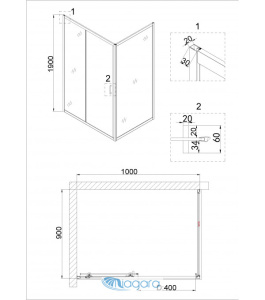 Душевой уголок Niagara NG-62-10A-A90