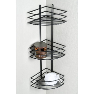 Полка Fixsen FX-710B-3 угловая, черная